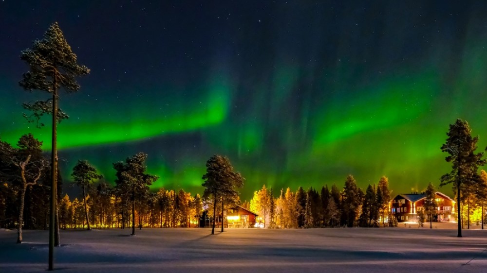 Het Noorderlicht in lapland.